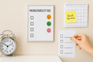 Morgenroutine mit Kindern planen mit Checklisten