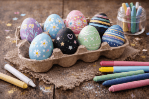 Ostereier Kreide-Look