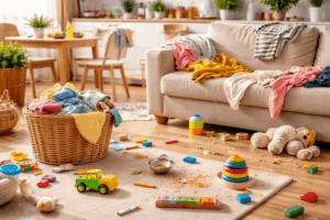 Chaos im Familienhaushalt