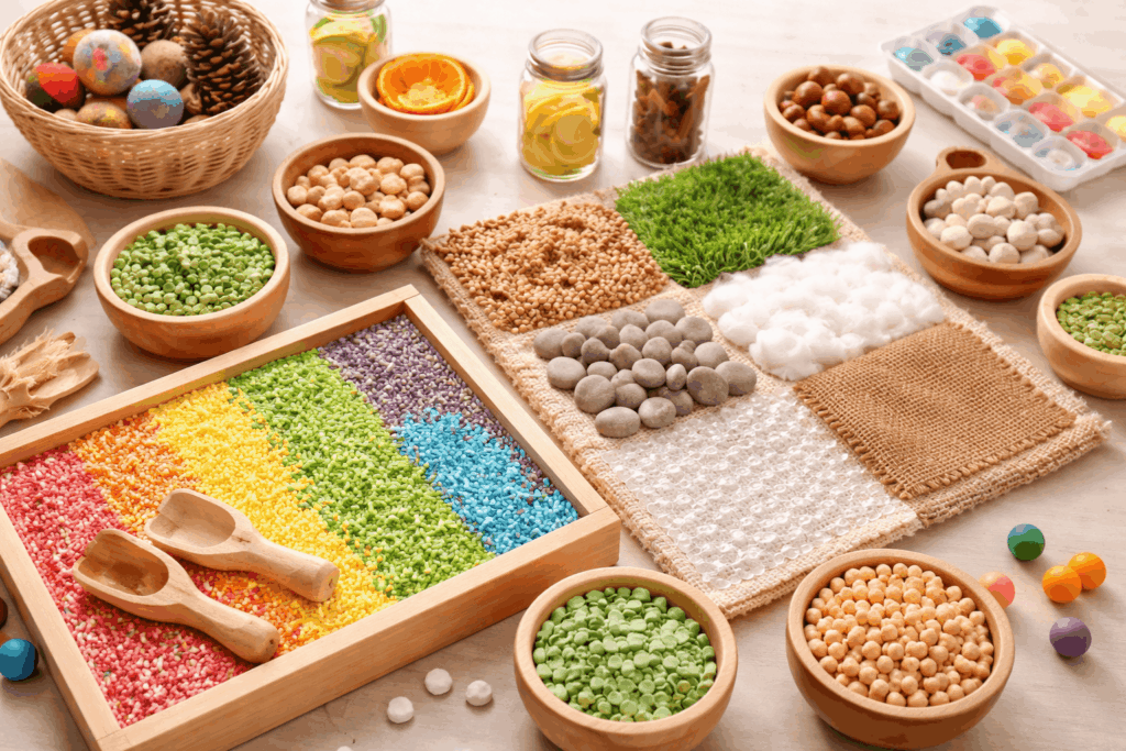 15 Montessori-Sinnesspiele für Kinder (super einfach & ohne viel Material)