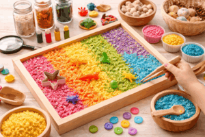 Bunter Reis zum Entdecken