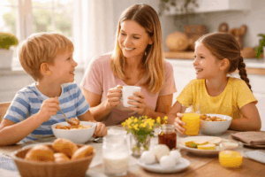 Frühstücksmoment als Ruheanker