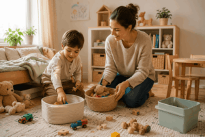 Aufräumspiele mit Kindern