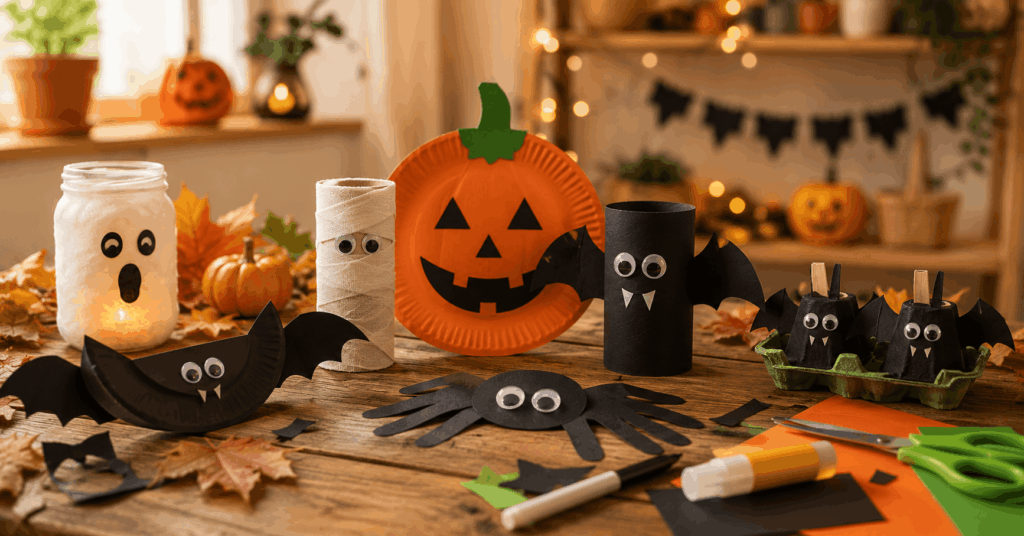 Für Halloween basteln mit Kindern: 7 einfache Bastelideen, die wirklich gelingen